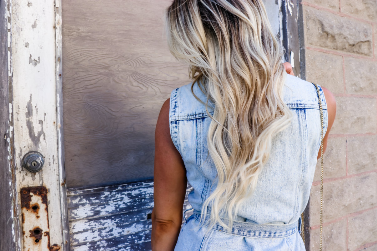 short sleeve jean button up dress